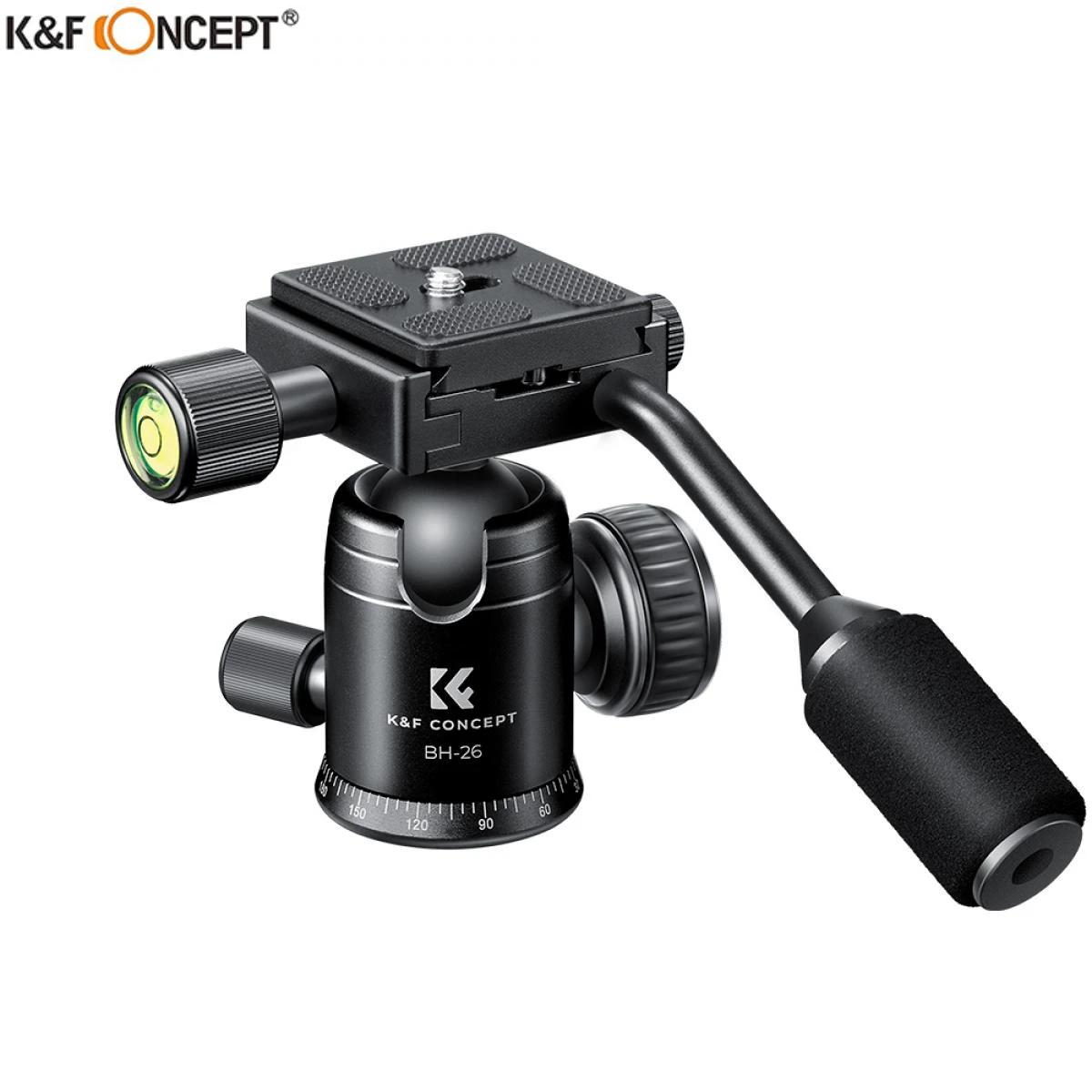 K & F Concept 26mm Ż ﰢ  , ڵ  360  ȸ ĳ, 1/4 ġ   ÷Ʈ,   